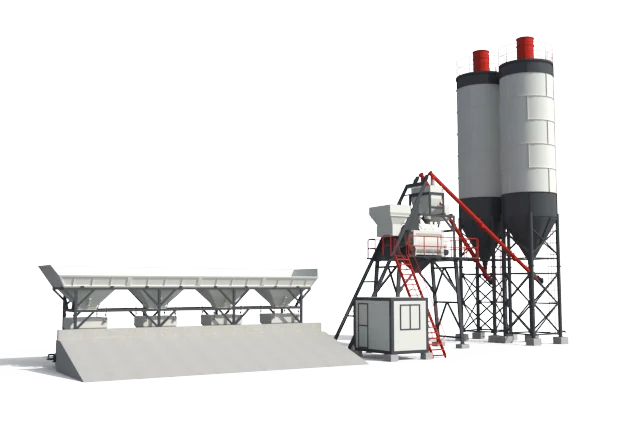 Stationary Concrete Batching Plant equipment-type illustration
